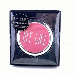 Rae Dunn Hey  Girl Pink Compact Mirror